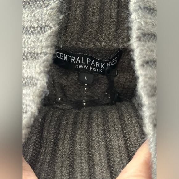 Central park West Tiegen Cables Sweater in Charcoal Large NWT - Picture 8 of 13